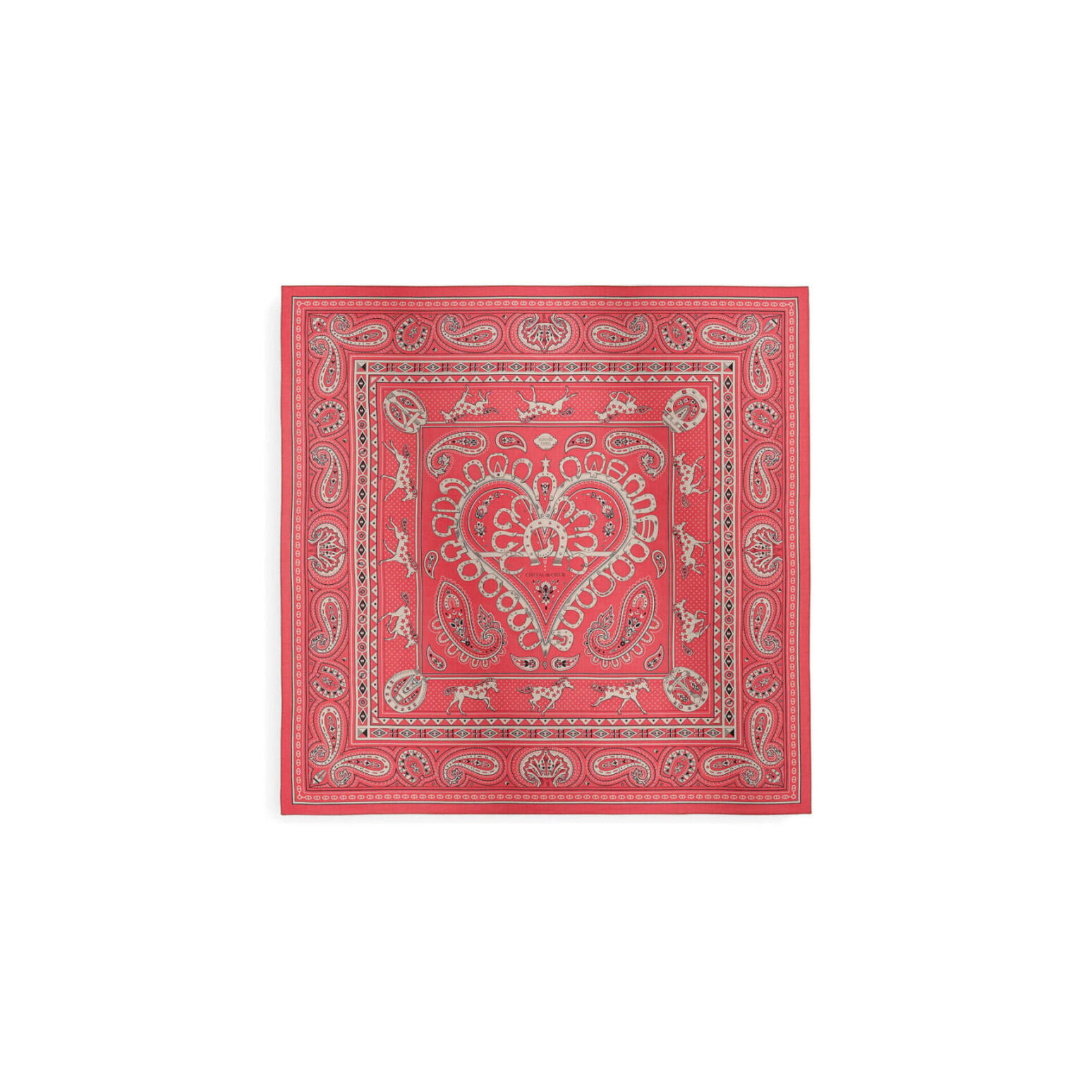 HERMES CHEVAL DE COEUR BANDANA SHAWL 140 H244259S 05